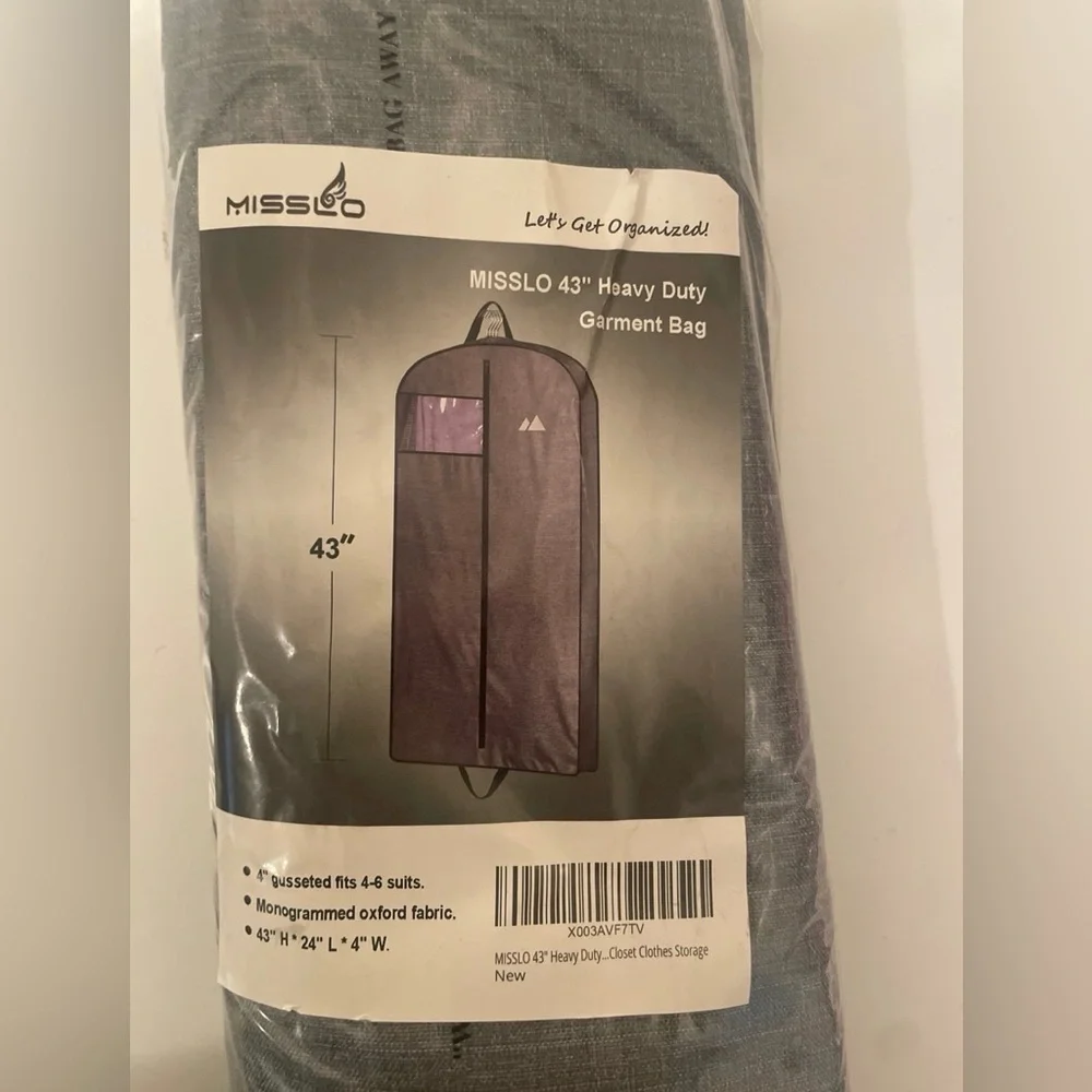 Misslo Gray Garment Storage Bag with Clear Window - Apparel Protector